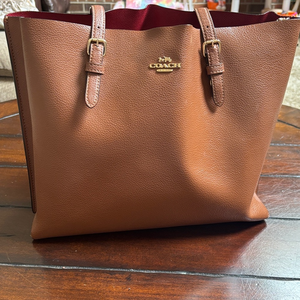 Coach Tan Leather Tote Bag